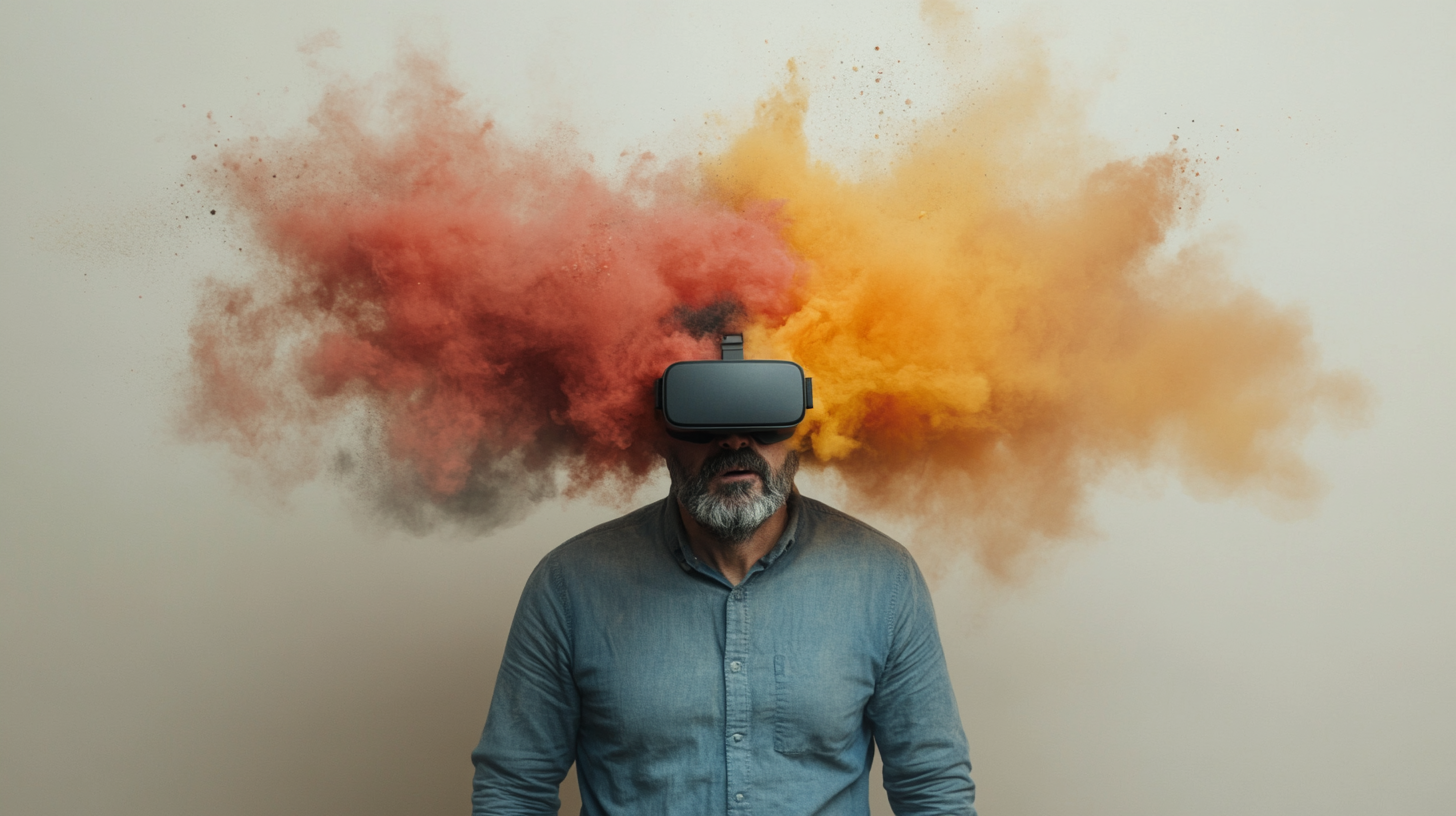 Mann mit VR Headset
