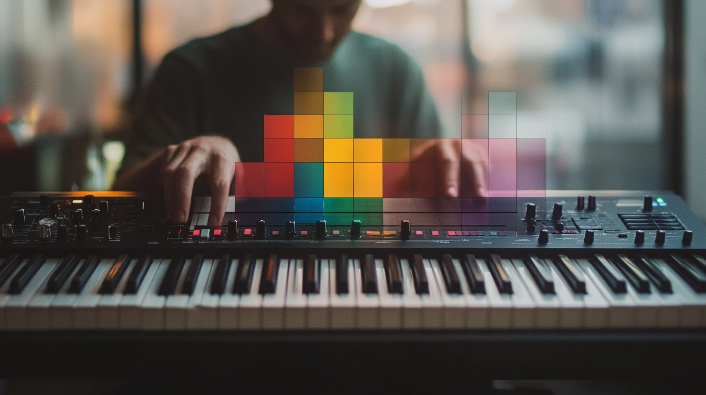making music on a keyboard